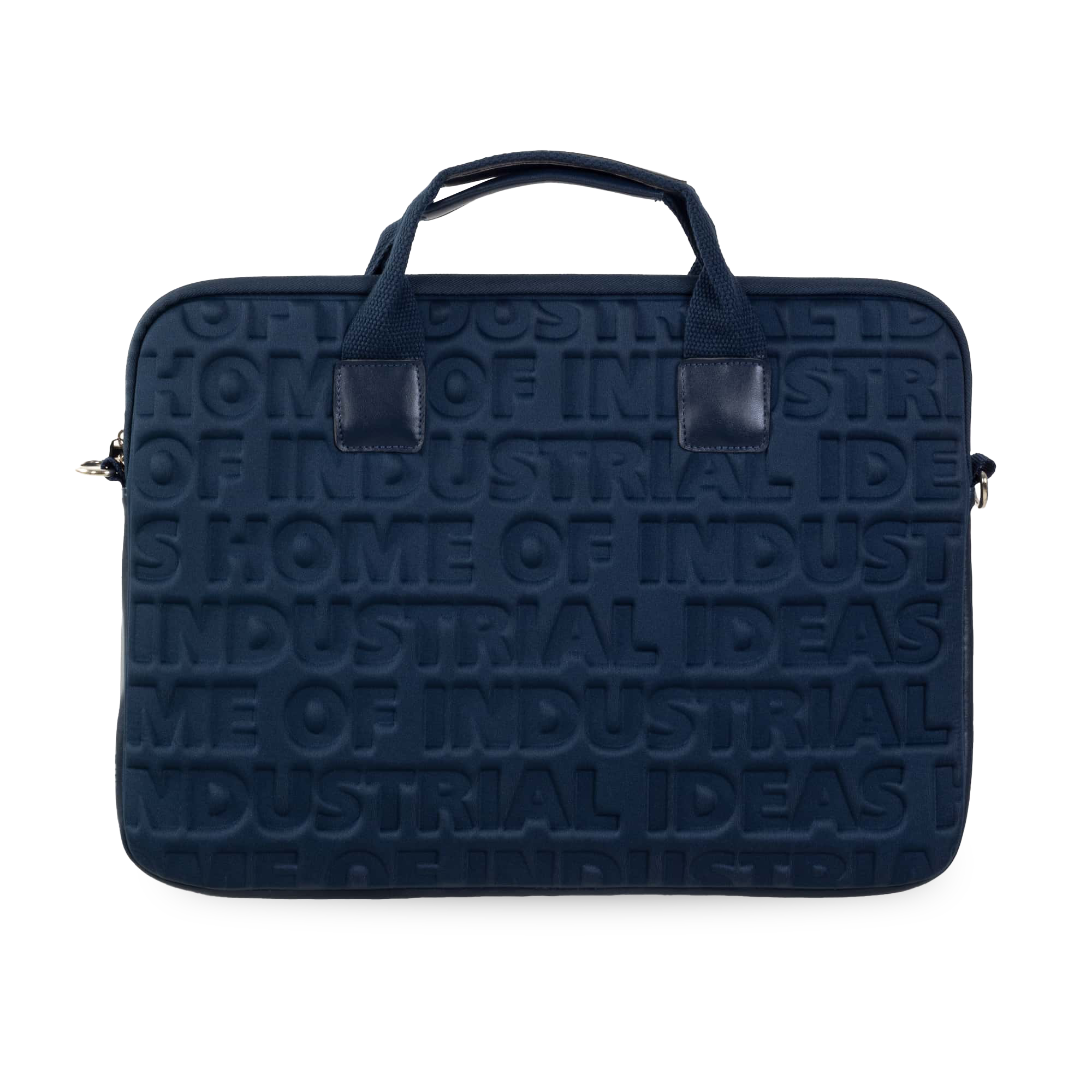atlas copco navy blur laptop bag embossed home of industrial ideas