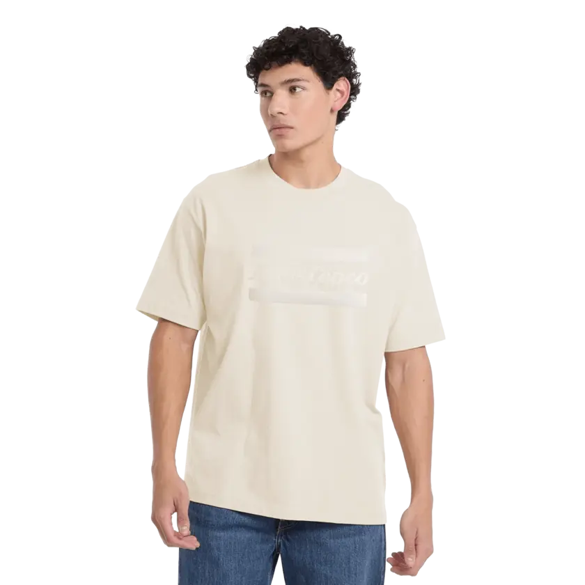 beige tshirt worn by female
