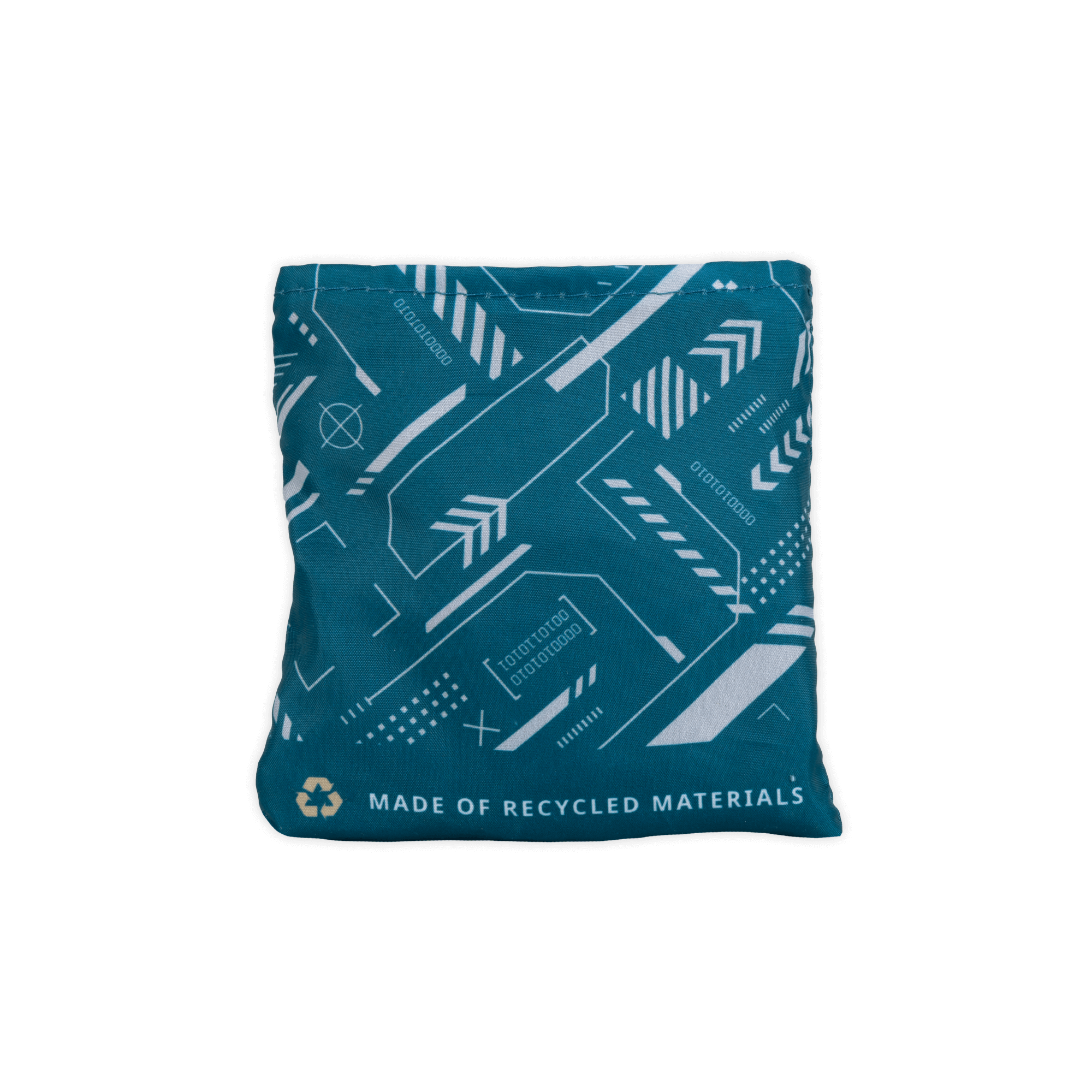 foldable bag with atlas copco group logo and pattern