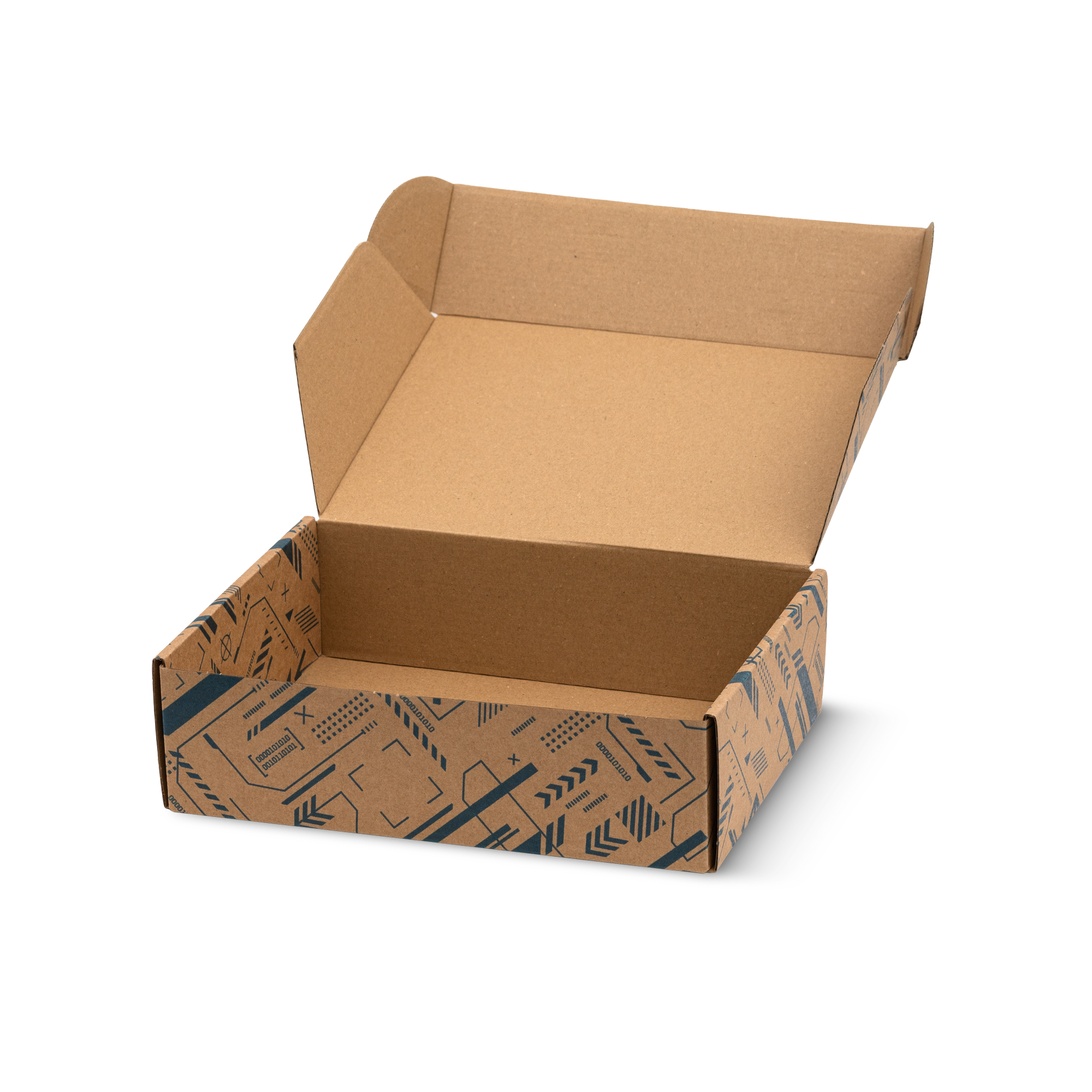 gift box with atlas copco group pattern open