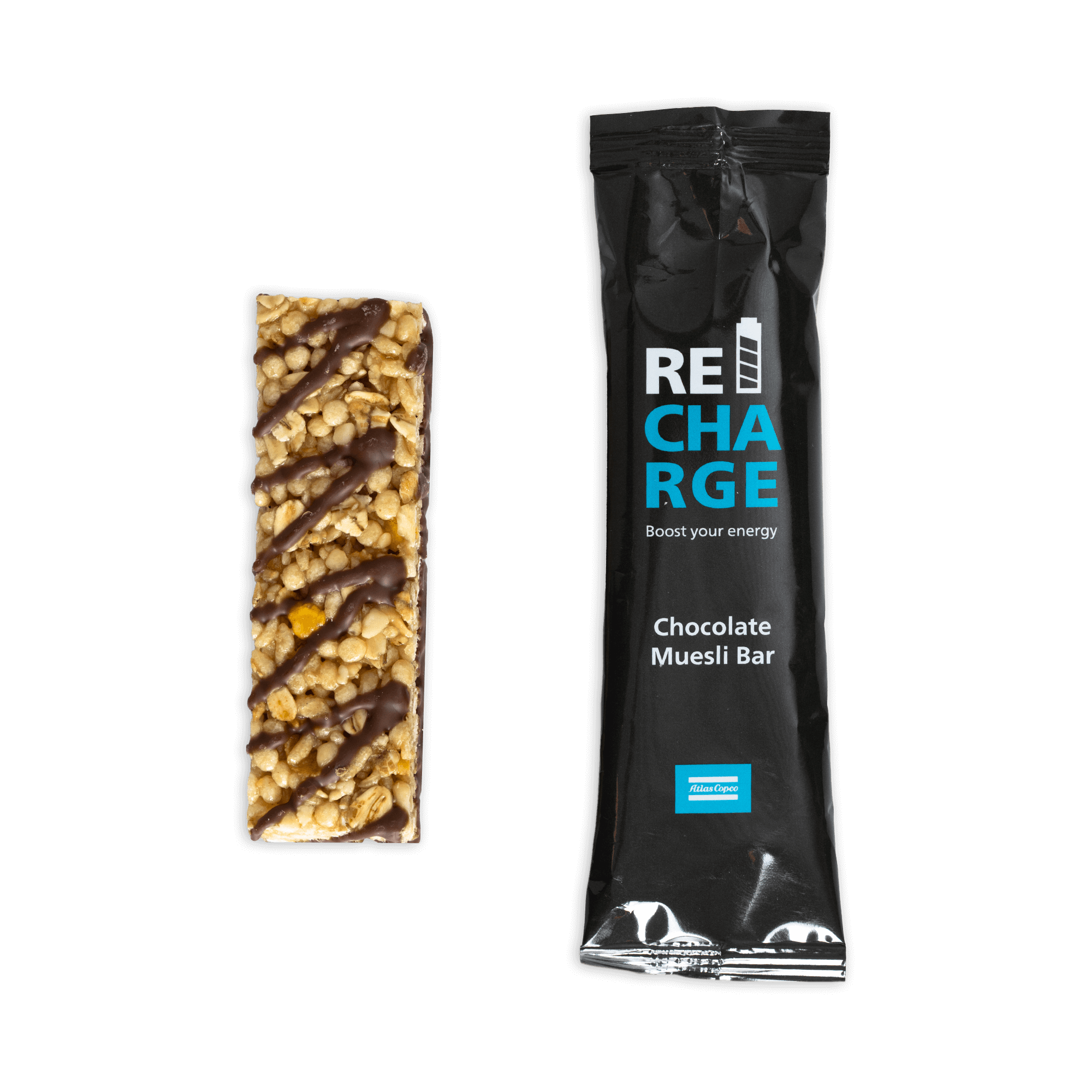 energy bar with atlas copco logo