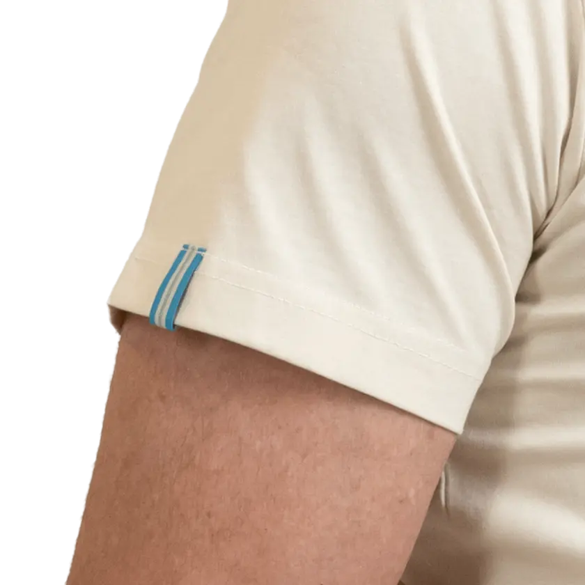 beige tshirt worn by two models