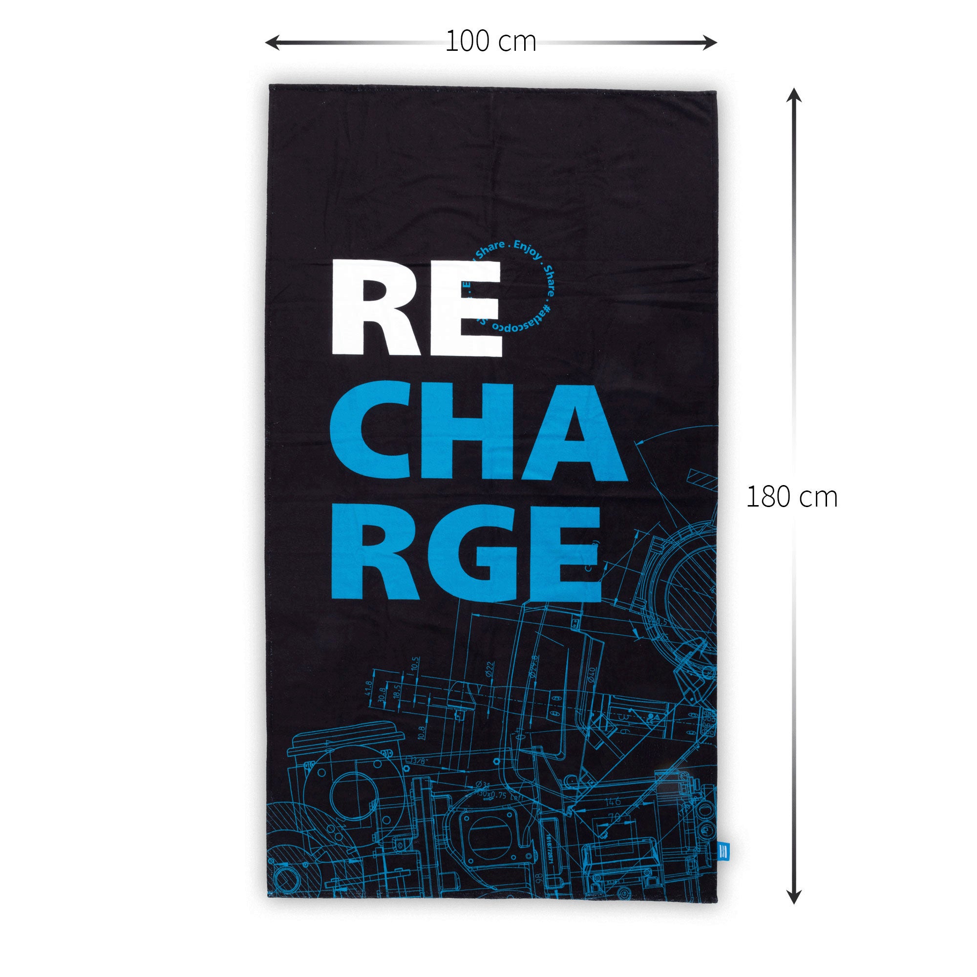 atlas copco recharge beach towel