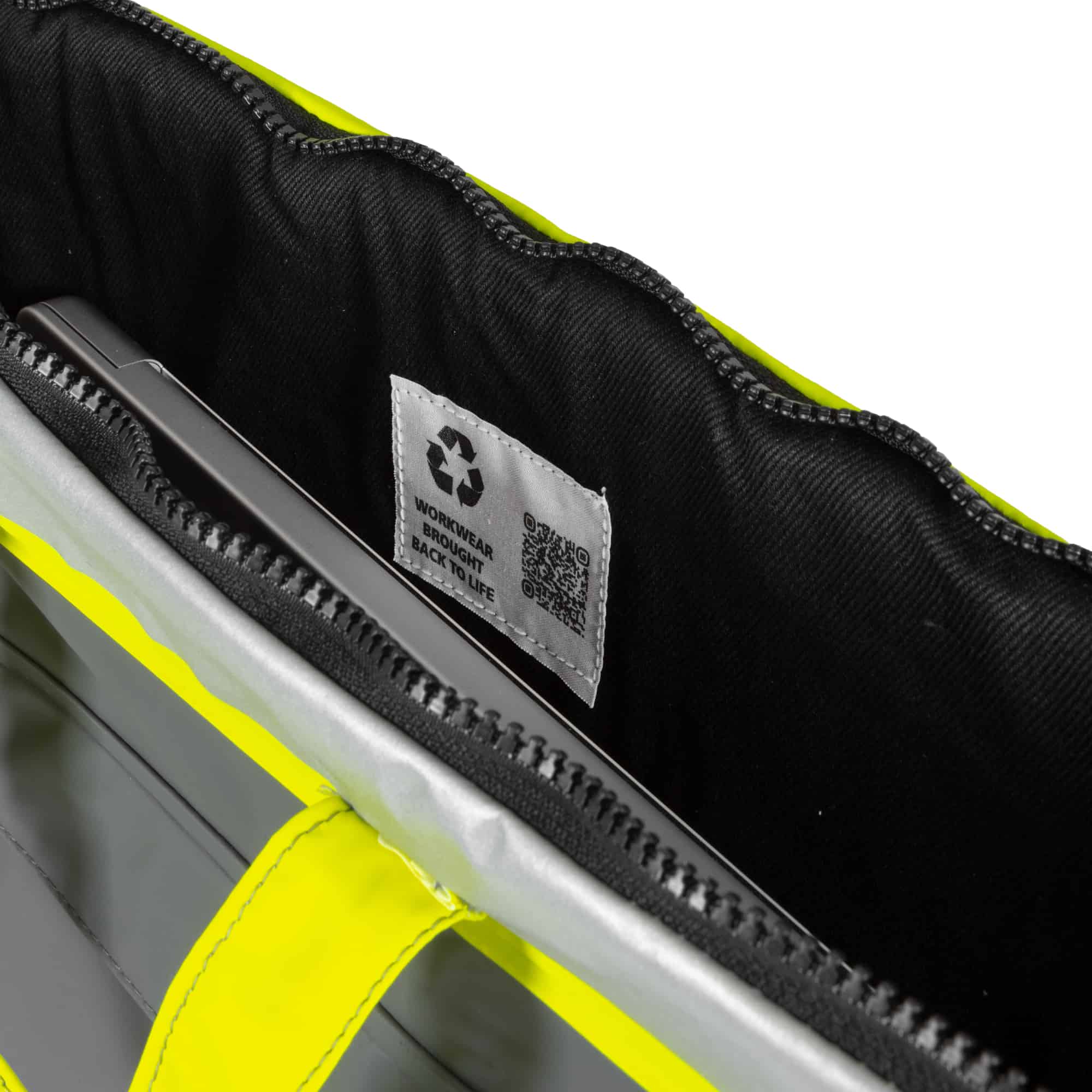 high vis recycled laptop bag