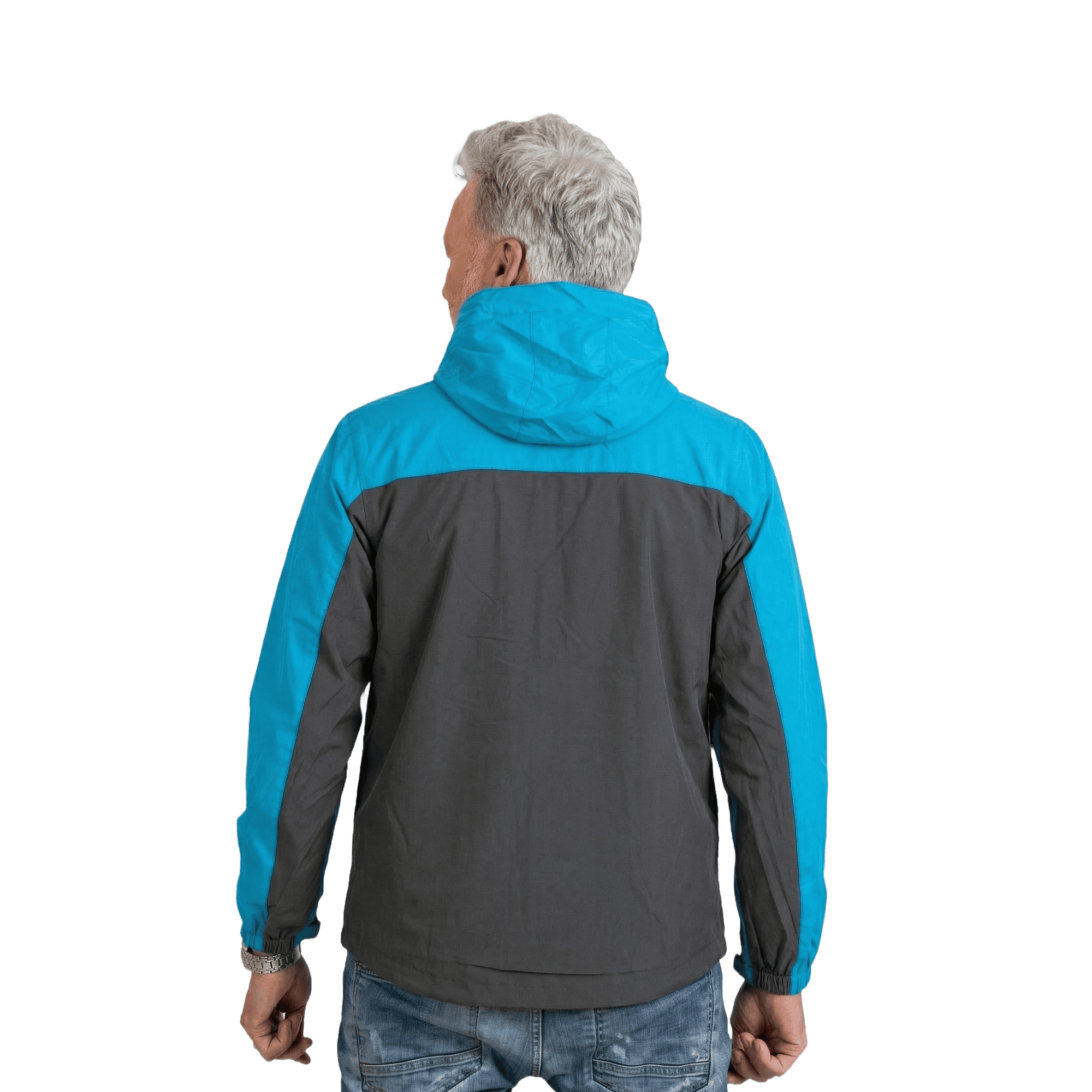 blue and grey active jacket