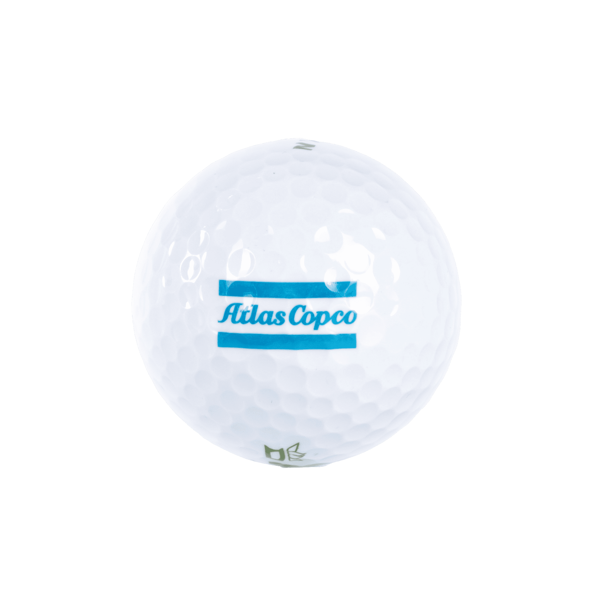 golf balls with atlas copco logo